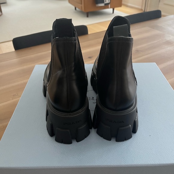 Authentic Prada Monolith brushed leather Chelsea boots size 37 - Picture 12 of 13
